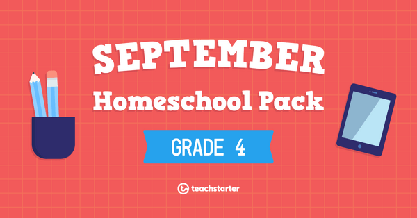 Preview image for September Homeschool Resource Pack - Grade 4 - resource pack