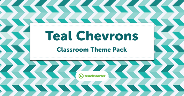 Go to Teal Chevrons Classroom Theme Pack resource pack