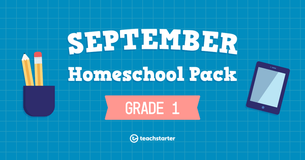 Preview image for September Homeschool Resource Pack - Grade 1 - resource pack