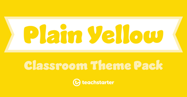 Image of Plain Yellow Classroom Theme Pack