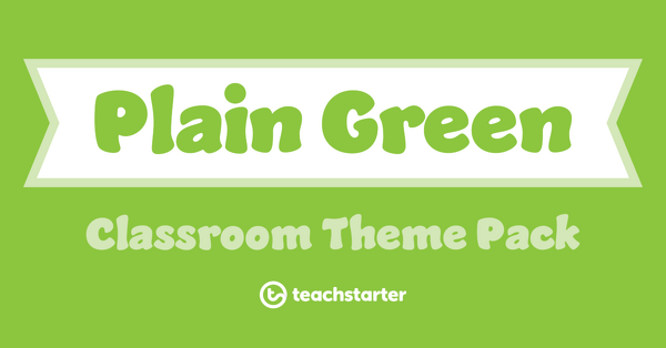 Image of Plain Green Classroom Theme Pack