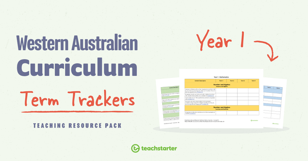 Go to Term Trackers Resource Pack (WA Curriculum) - Year 1 resource pack