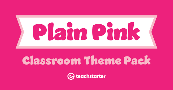 Image of Plain Pink Classroom Theme Pack
