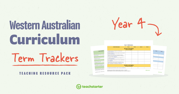 Go to Term Trackers Resource Pack (WA Curriculum) - Year 4 resource pack