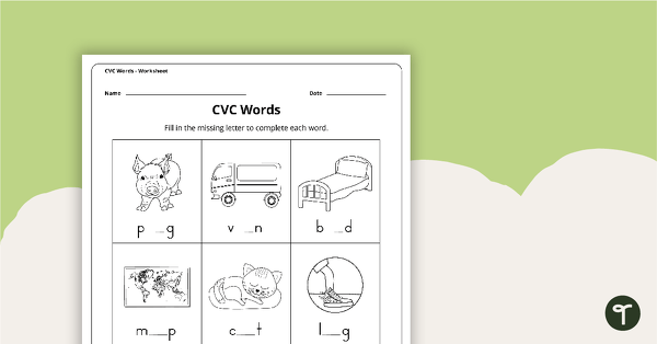 Preview image for Short Vowel Worksheets - teaching resource