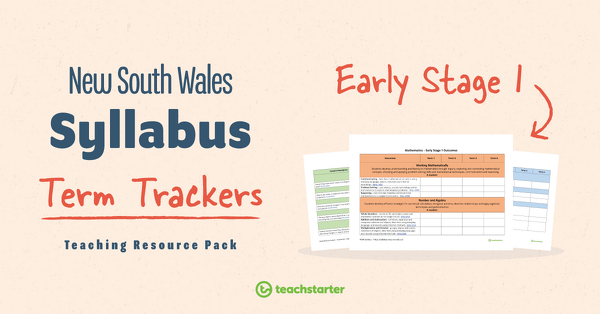 Go to Term Trackers Resource Pack (NSW Syllabus) - Early Stage 1 resource pack