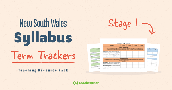 Go to Term Trackers Resource Pack (NSW Syllabus) - Stage 1 resource pack