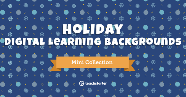 Preview image for Holiday Digital Learning Backgrounds – Mini Collection - resource pack