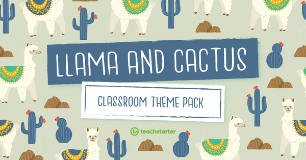 Go to Llama and Cactus Classroom Theme Pack resource pack