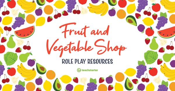 Go to Fruit and Vegetable Shop Role Play Printable Resource Pack resource pack