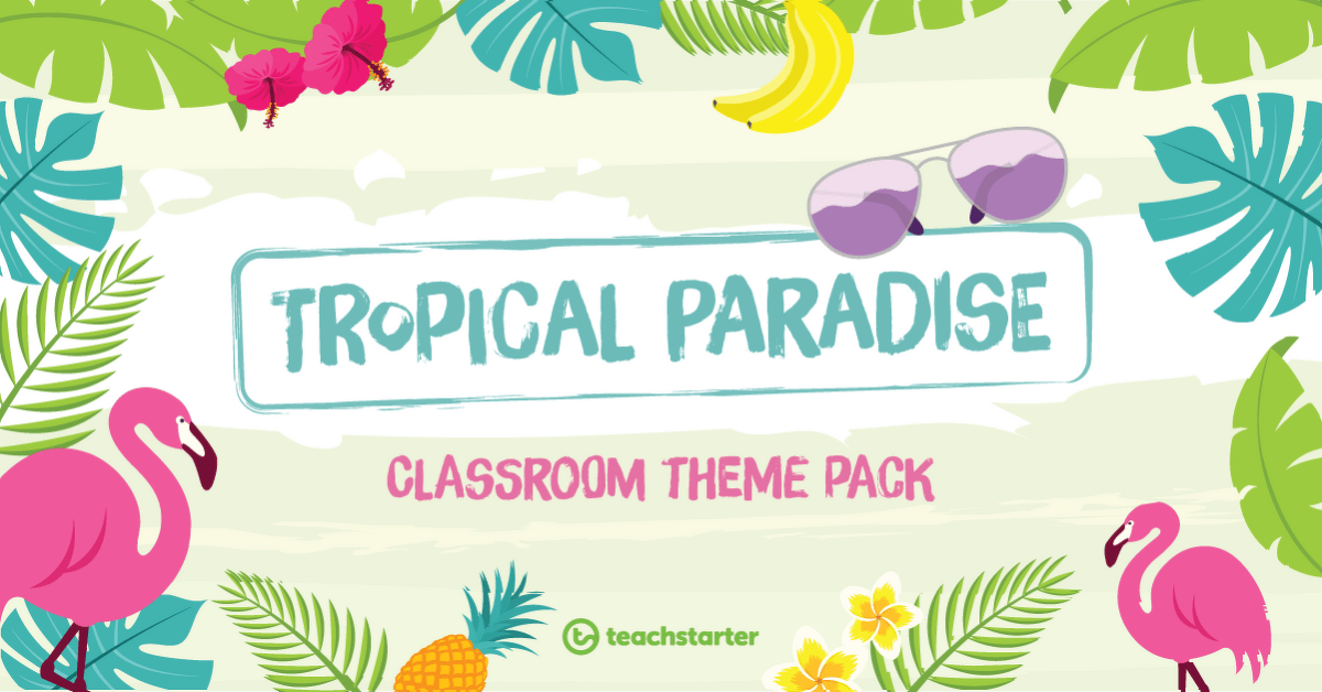 Preview image for Tropical Paradise Classroom Theme Pack - resource pack