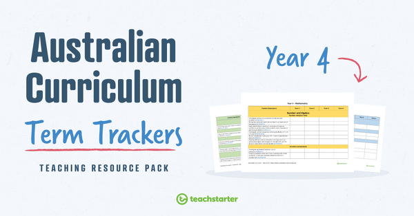 Go to Term Trackers Resource Pack (Australian Curriculum) - Year 4 resource pack