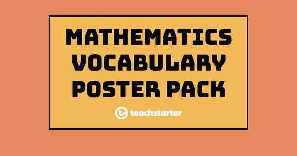Go to Upper Elementary Mathematics Vocabulary Posters - Resource Pack resource pack