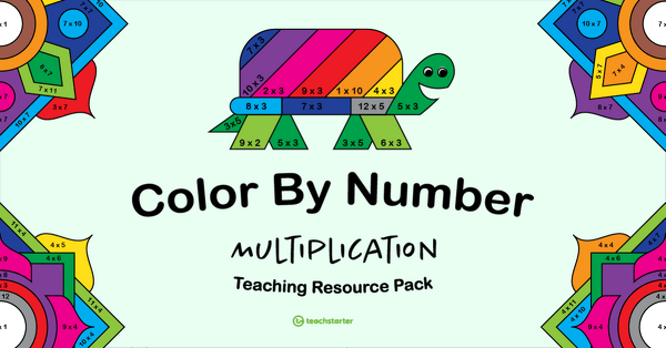 Go to Color by Number - Multiplication Facts Resource Pack resource pack