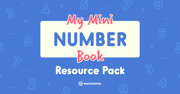 Image of My Mini Number Book Resource Pack