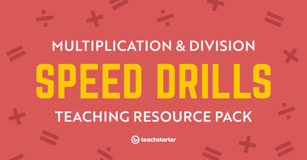Go to Multiplication and Division Speed Drill Worksheets Bundle resource pack