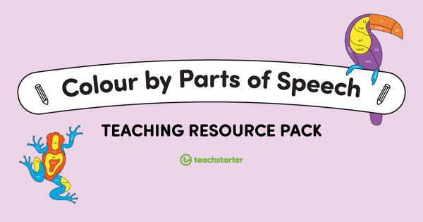 Image of Colour by Parts of Speech Teaching Resource Pack
