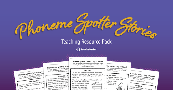 Preview image for Phoneme Spotter Stories Teaching Resource Pack - resource pack