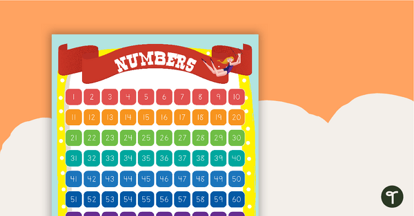 Go to Circus - Numbers 1 to 100 Chart teaching resource