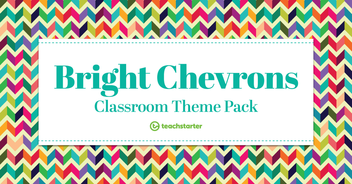 Preview image for Bright Chevrons – Classroom Theme Pack - resource pack