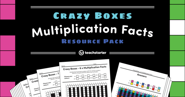 Go to Crazy Boxes – Multiplication Facts Teaching Resource Pack resource pack