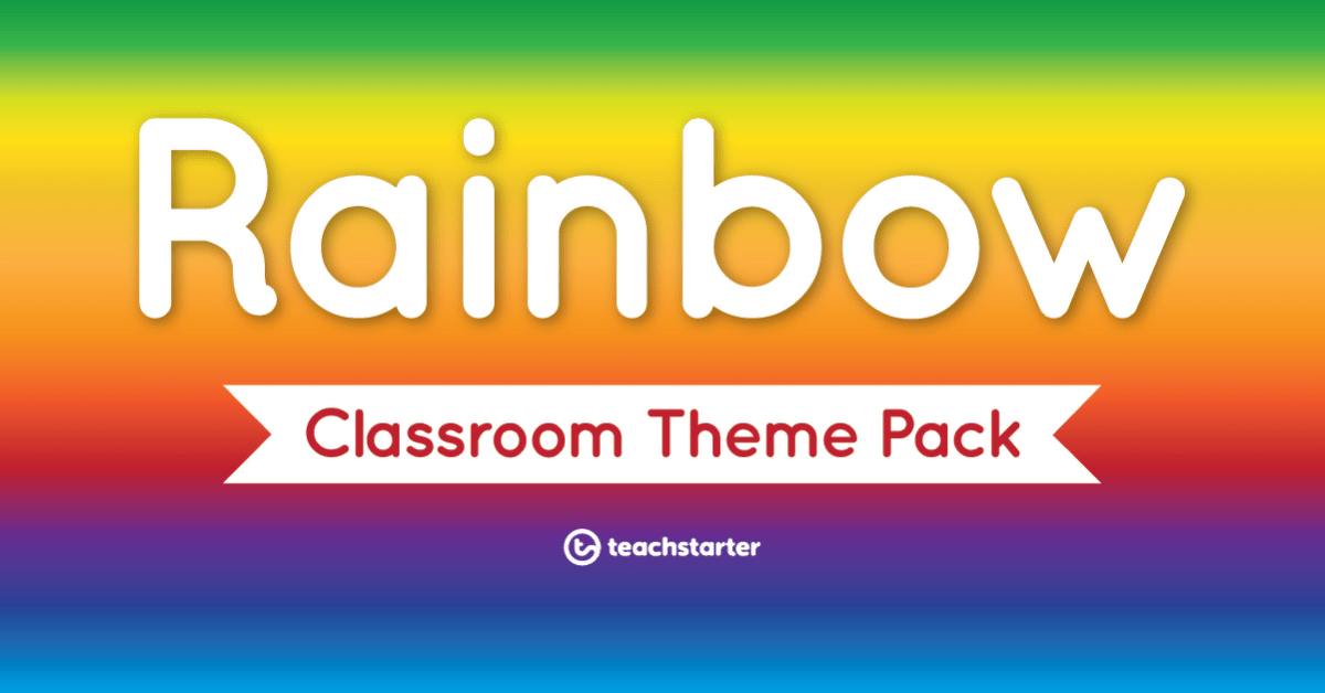 Preview image for Rainbow Classroom Theme Pack - resource pack