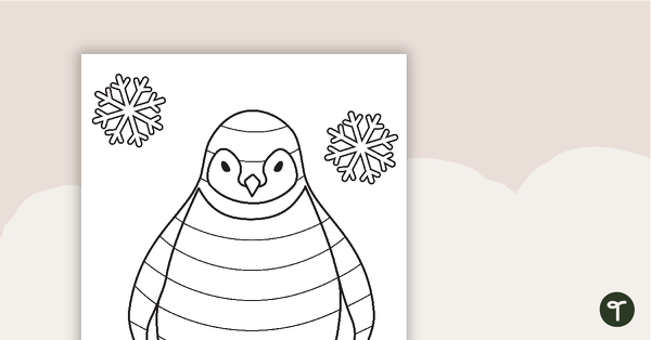 Funky Penguin Craft Template teaching resource
