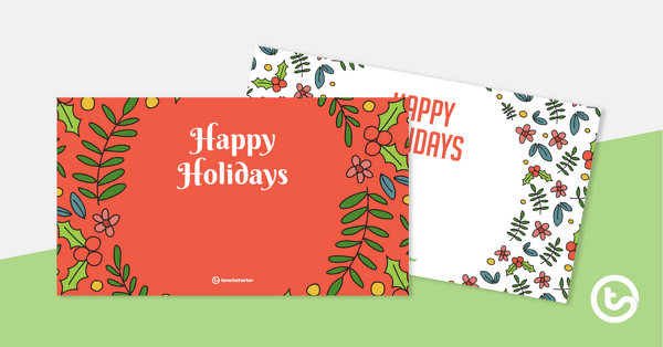 Preview image for Digital Learning Background - Happy Holidays - teaching resource