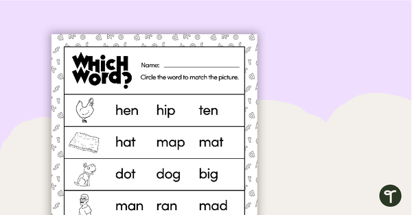 Go to Which Word? CVC Decoding Worksheets teaching resource
