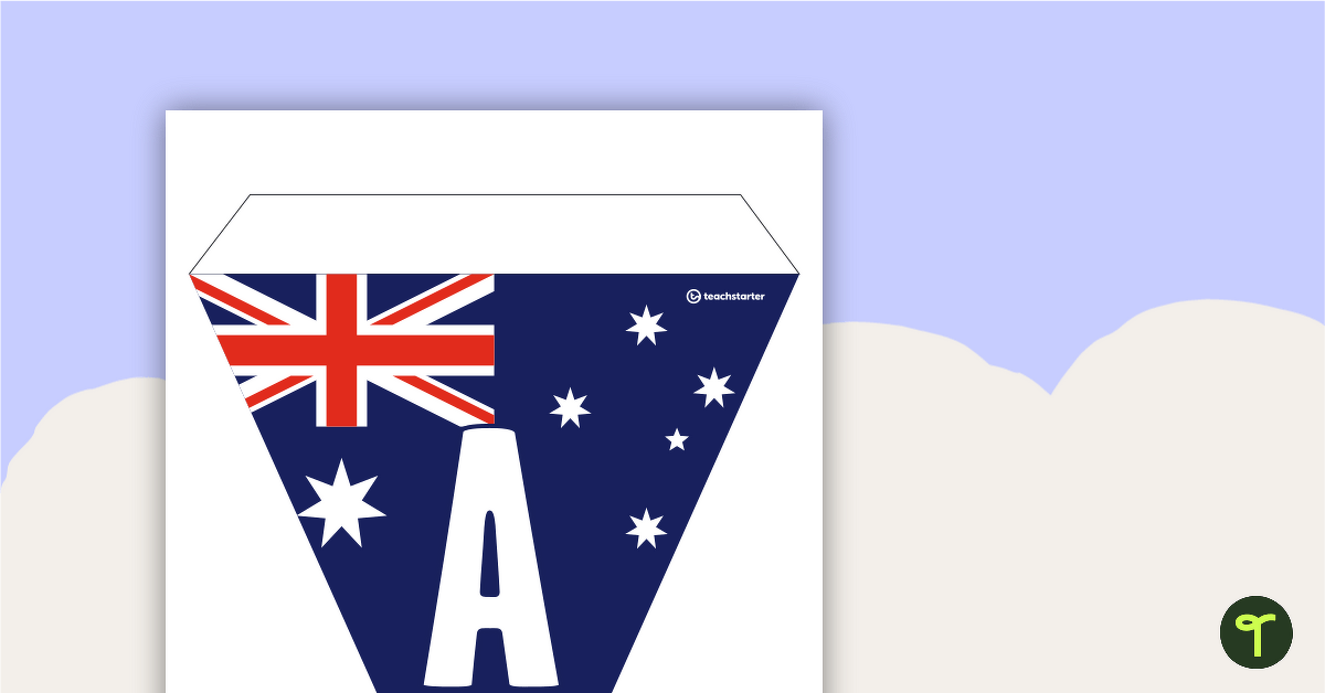 Australian Flag - Letters and Number Bunting teaching resource