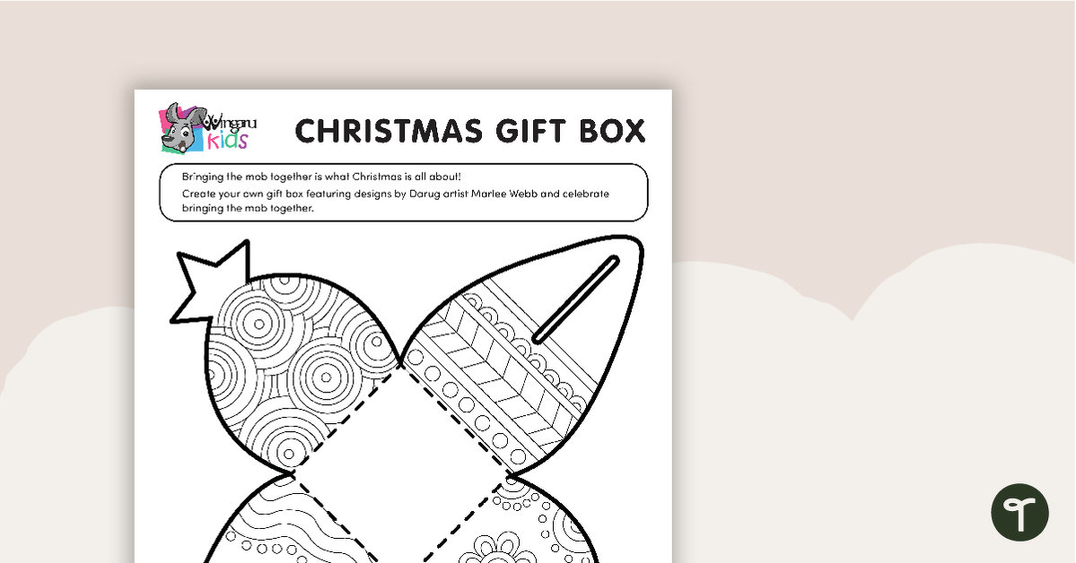 Christmas Gift Box (Curved) teaching resource