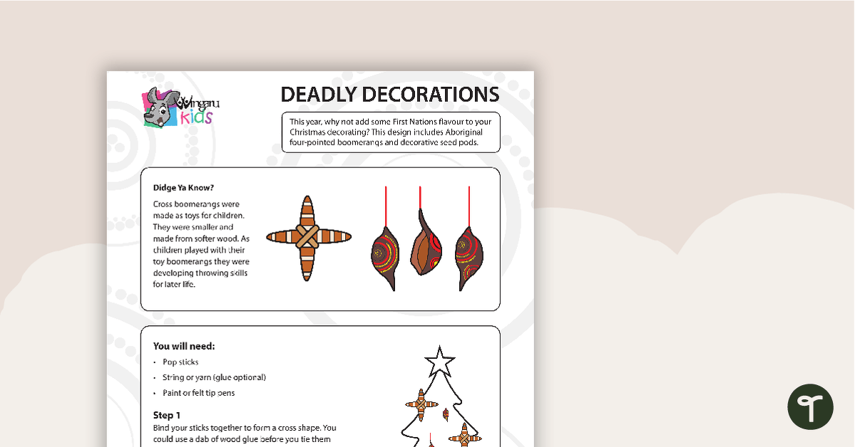 Christmas Tree Ornaments - Deadly Decorations teaching resource