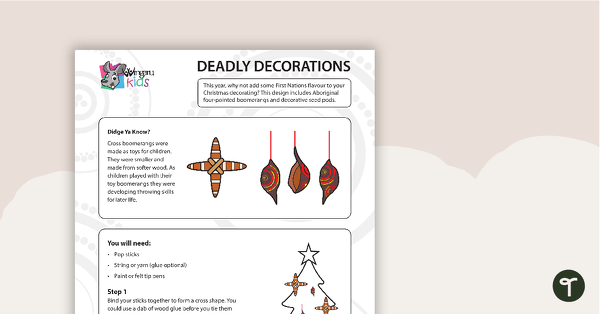 Preview image for Christmas Tree Ornaments - Deadly Decorations - teaching resource