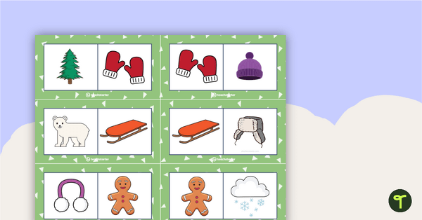 Winter Fun - Picture Dominoes teaching resource