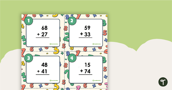 Go to Adding 2-Digit Numbers Task Cards teaching resource