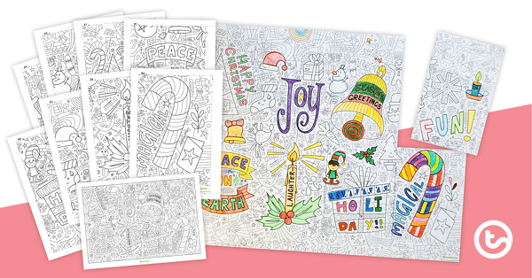Giant Coloring Sheet - Christmas teaching resource