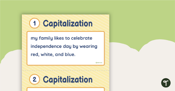 Go to Capitalization Task Cards (Grades 2-3) teaching resource