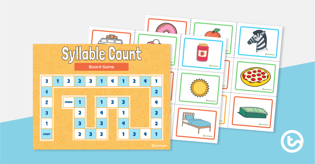 Syllable Count Board Game teaching resource