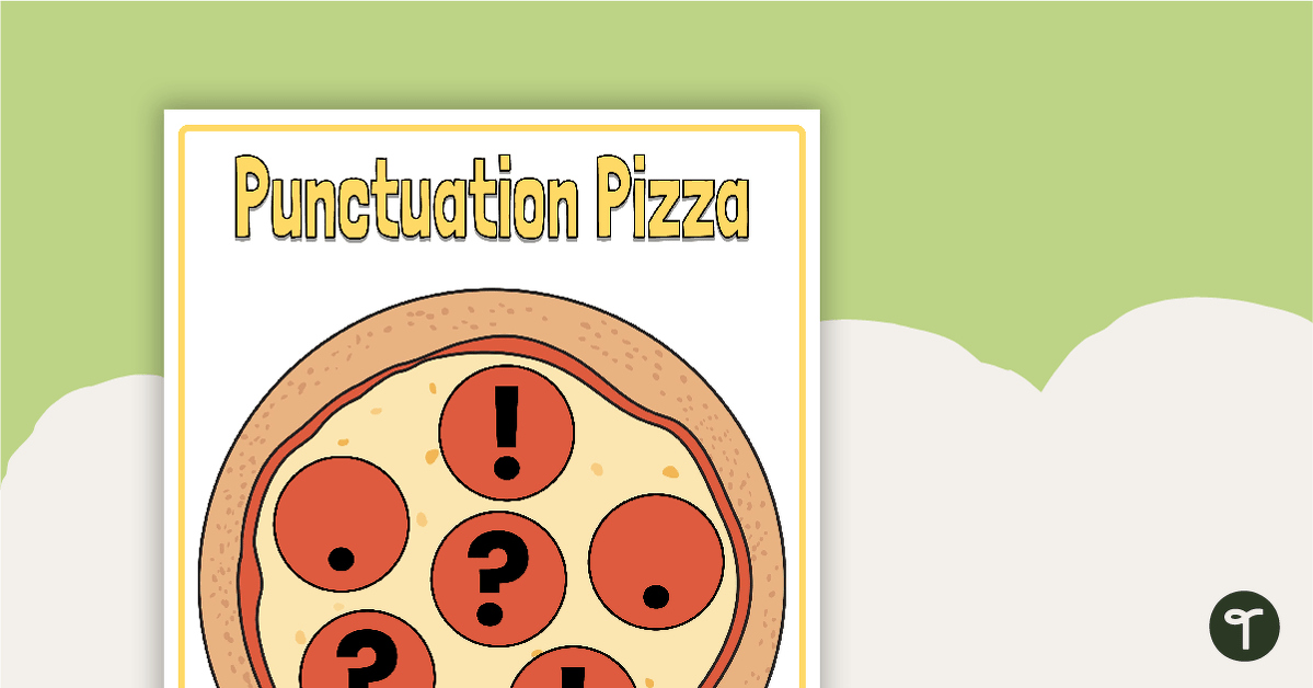 Punctuation Pizza Cover-up Game teaching resource