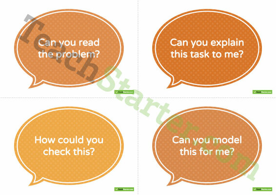 Mathematics Prompting Question Cards teaching resource