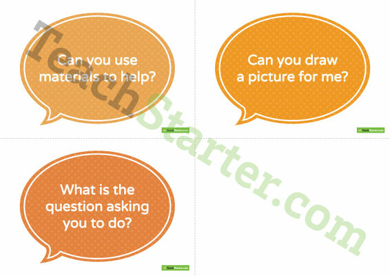 Mathematics Prompting Question Cards teaching resource