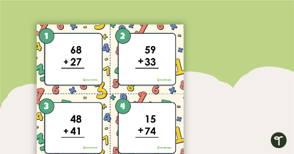 Go to Adding 2-Digit Numbers Task Cards teaching resource