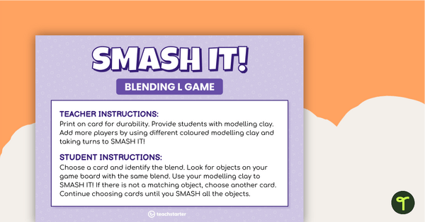 Go to SMASH IT! Blending 'l' Game teaching resource