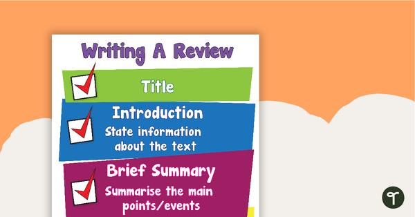 Go to Writing A Review Poster teaching resource