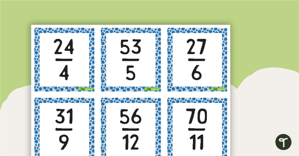 Preview image for Improper Fractions Cards - teaching resource