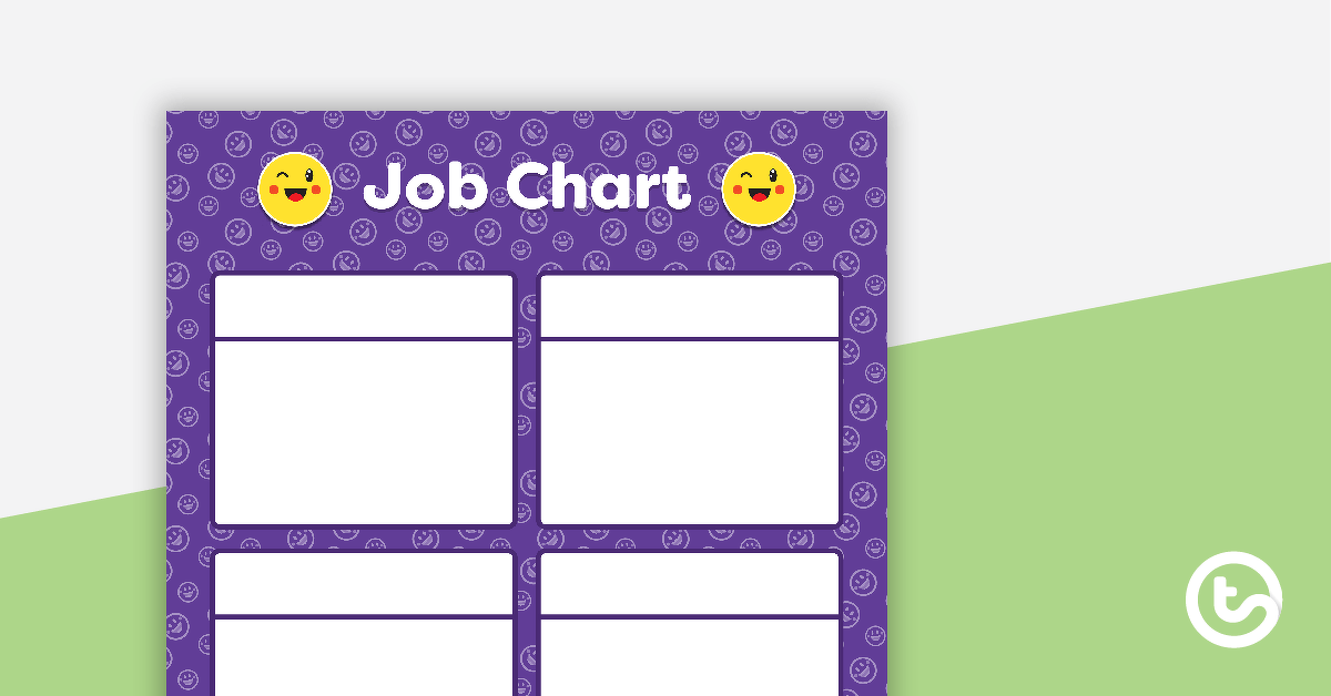 Purple Emoji - Job Chart teaching resource