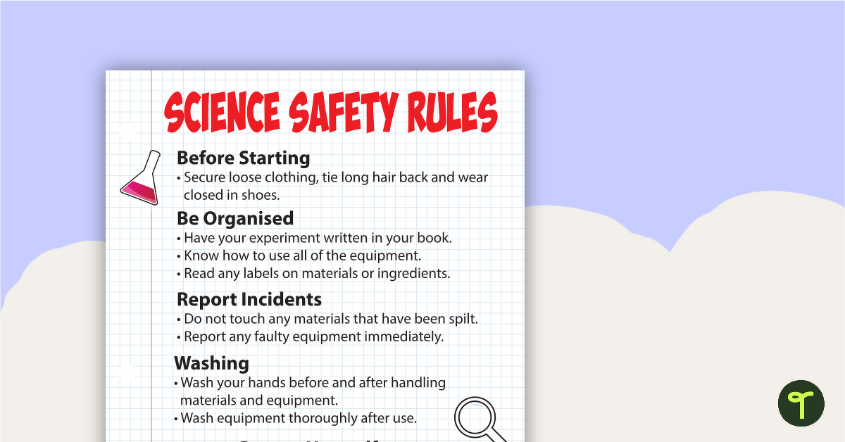 Science Safety Poster Extended teaching resource