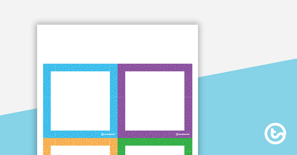 Blank Themed Label Cards - Square and Landscape teaching resource