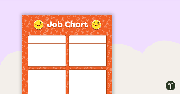 Orange Emoji - Job Chart teaching resource