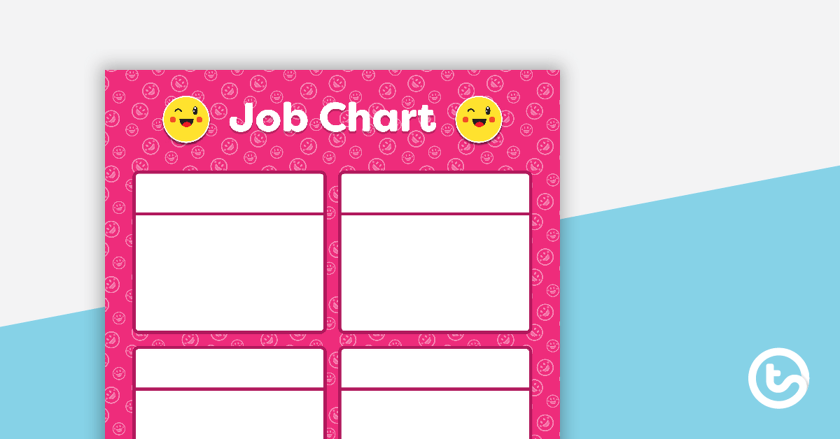 Pink Emoji - Job Chart teaching resource